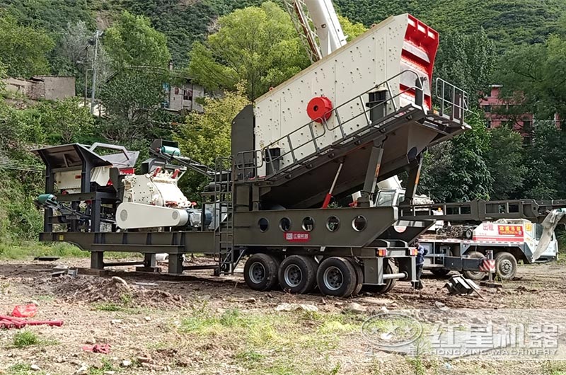 移動式反擊破碎機現場
