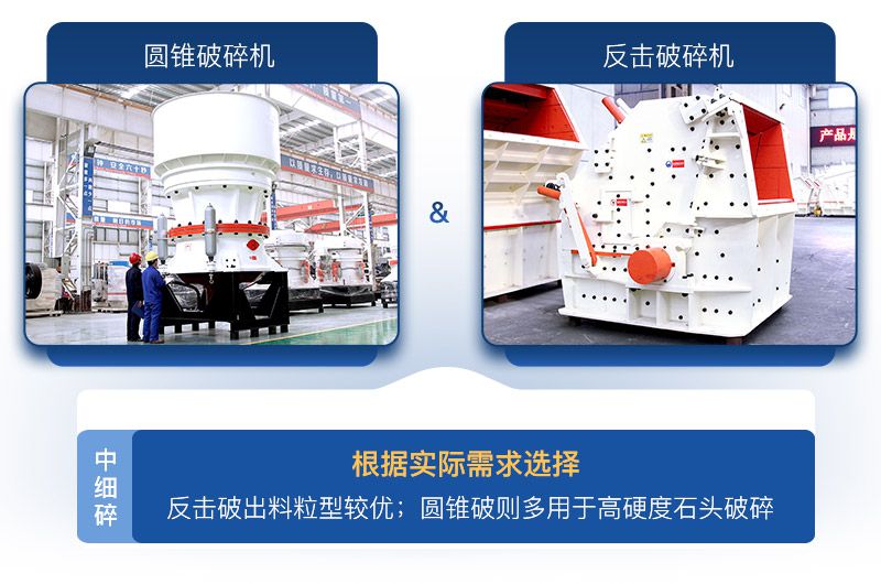 反擊式破碎機和圓錐式破碎機