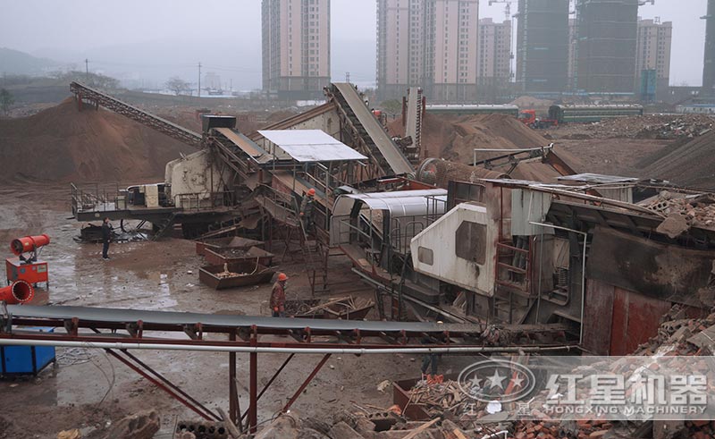 大型建筑垃圾再生利用廠現場圖
