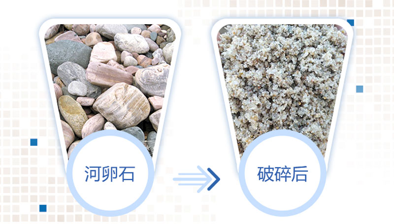 河卵石破碎前后圖