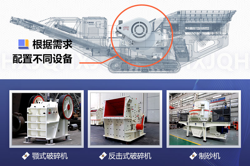 移動式破碎機有多種組合配置形式 移動式破碎機有多種組合配置形式