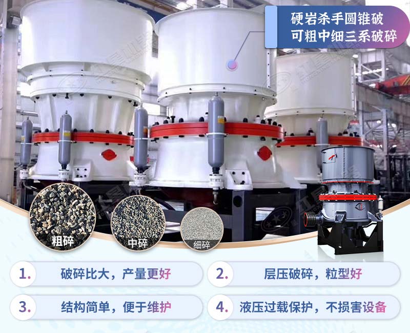 單缸圓錐機細碎石子展示