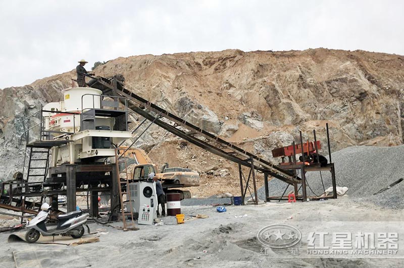 石頭制砂加工生產客戶現場