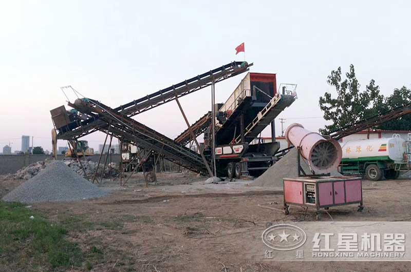 建筑垃圾工地分類機器處理現場