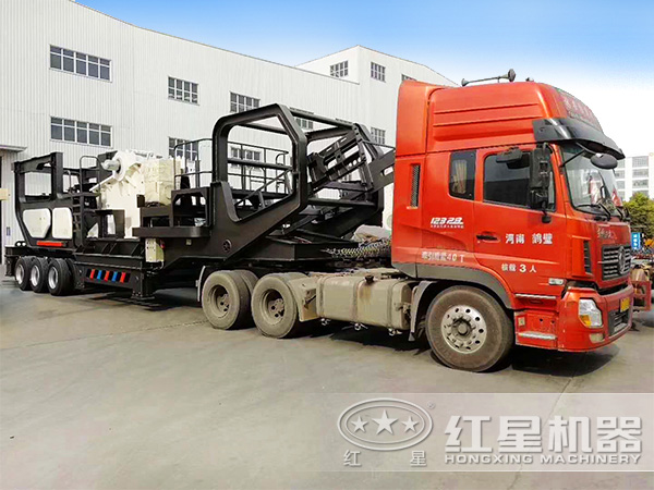 HX系列環(huán)保車載移動(dòng)嗑石機(jī)
