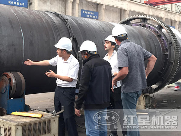 客戶參觀咨詢水渣烘干機(jī)