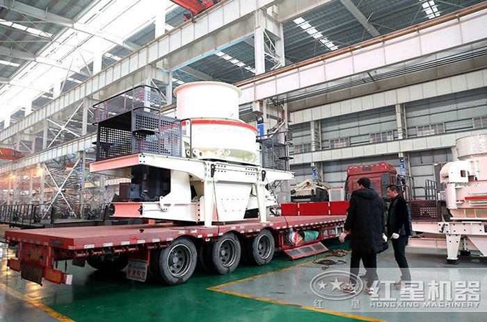 紅星機器河卵石制沙機車間展示
