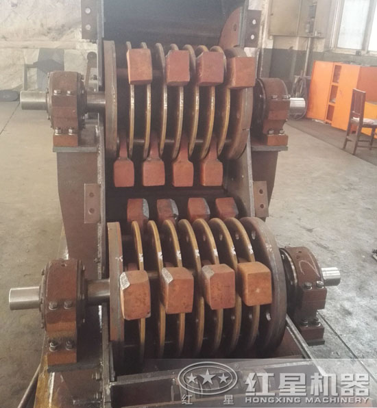 雙極破碎機上下轉子細節