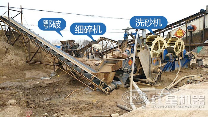 一整套水洗砂設備用戶現場