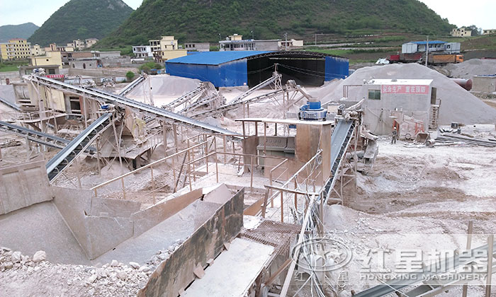 人工造沙現場